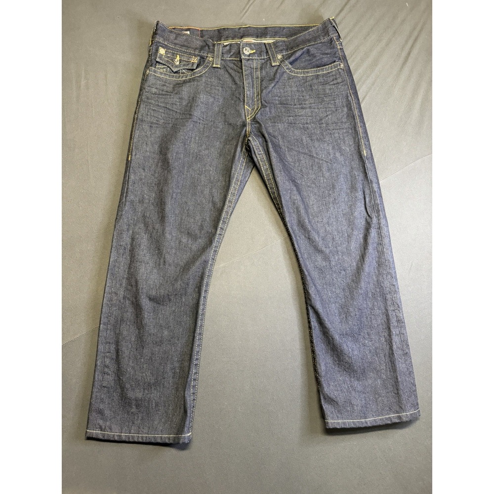 Vintage True Religion Ricky Jeans Men's Size 38 Blue Straight Made in USA‎